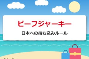 ビーフジャーキーの日本への持ち込みルール